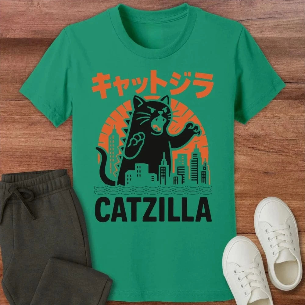 Kyattojira Strikes Kids T-Shirt Kelly / S 25353017348265421858 Kids clothes