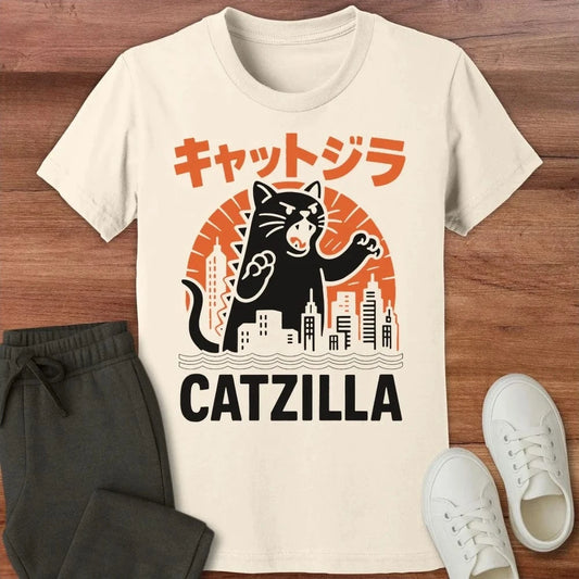 Kyattojira Strikes Kids T-Shirt Natural / S 31380189282770945745 Kids clothes