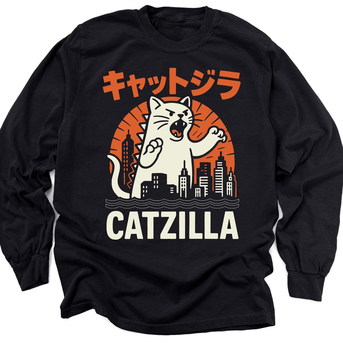 Kyattojira Strikes Long Sleeve Black / M 21830016697612378411 Long-sleeve