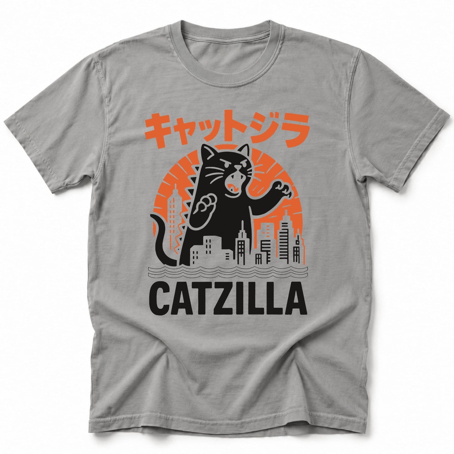 Kyattojira Strikes T-Shirt Grey / S 23052696475991929020 T-Shirt