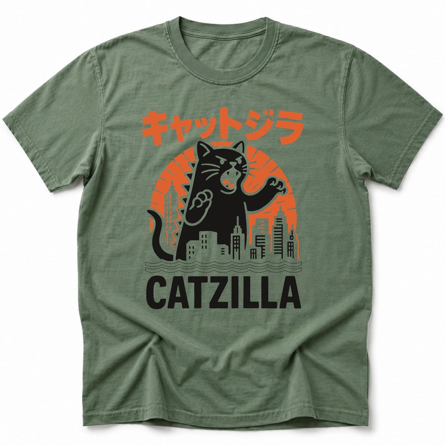 Kyattojira Strikes T-Shirt Moss / S 33177996158968700972 T-Shirt