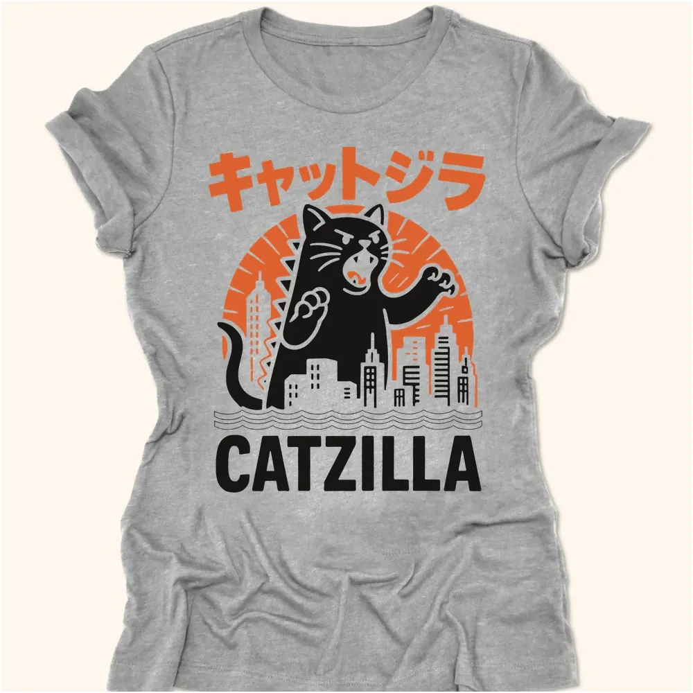 Kyattojira Strikes Womens Tee Athletic Heather / S 18107395886915123979 T-Shirt