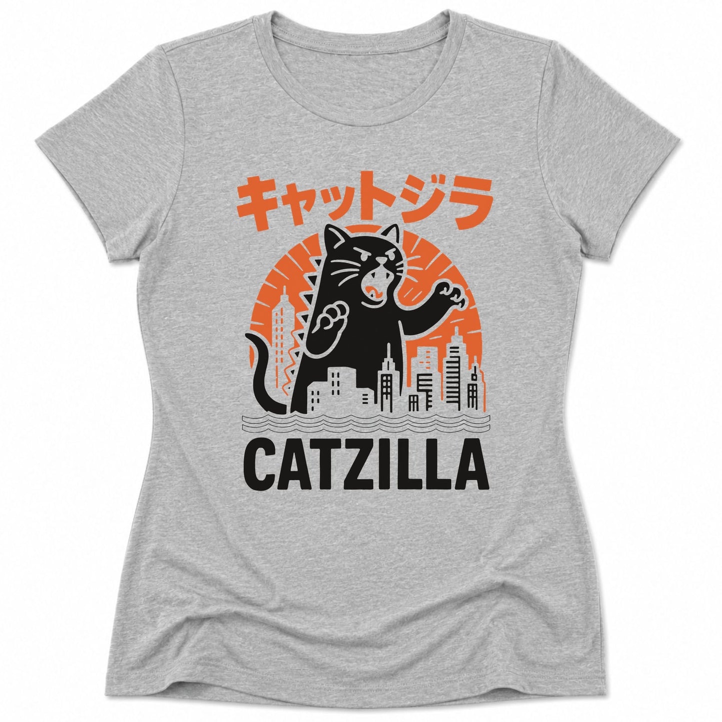 Kyattojira Strikes Womens Tee Athletic Heather / S 18107395886915123979 T-Shirt