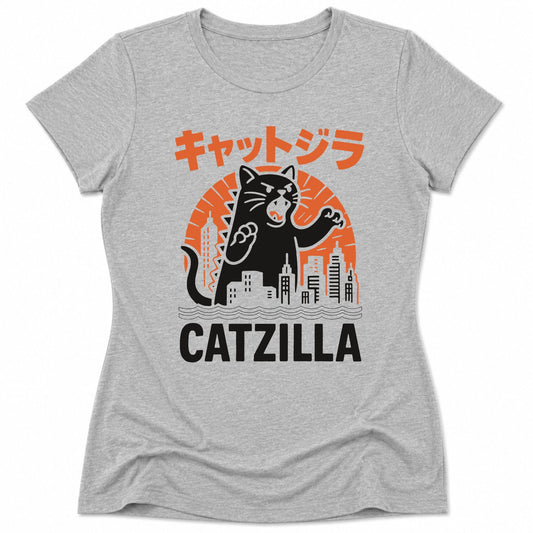 Kyattojira Strikes Womens Tee Athletic Heather / S 18107395886915123979 T-Shirt