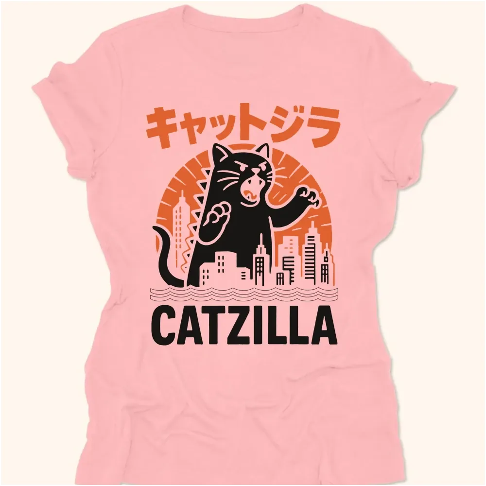 Kyattojira Strikes Womens Tee Pink / S 65758884483188086122 T-Shirt