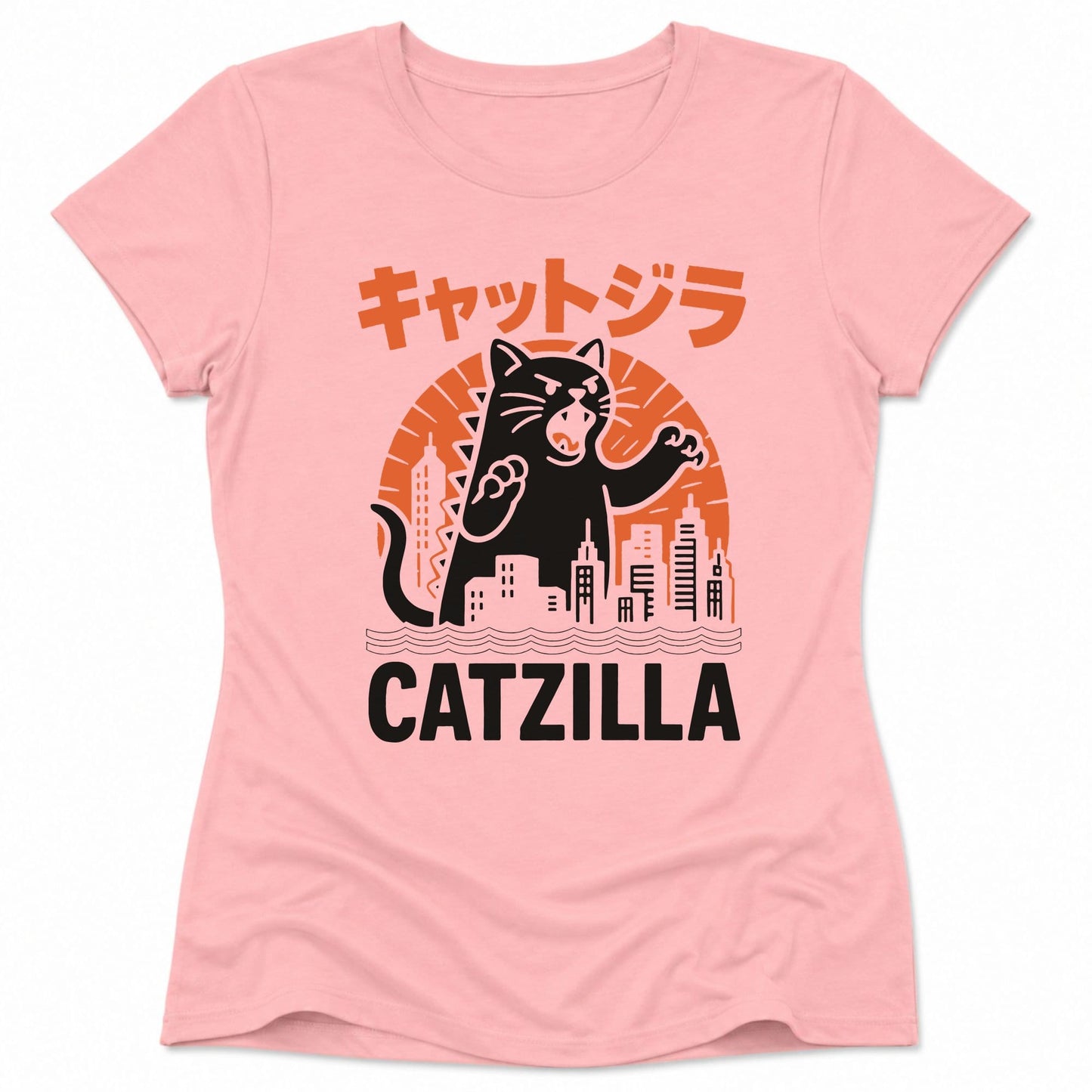 Kyattojira Strikes Womens Tee Pink / S 65758884483188086122 T-Shirt