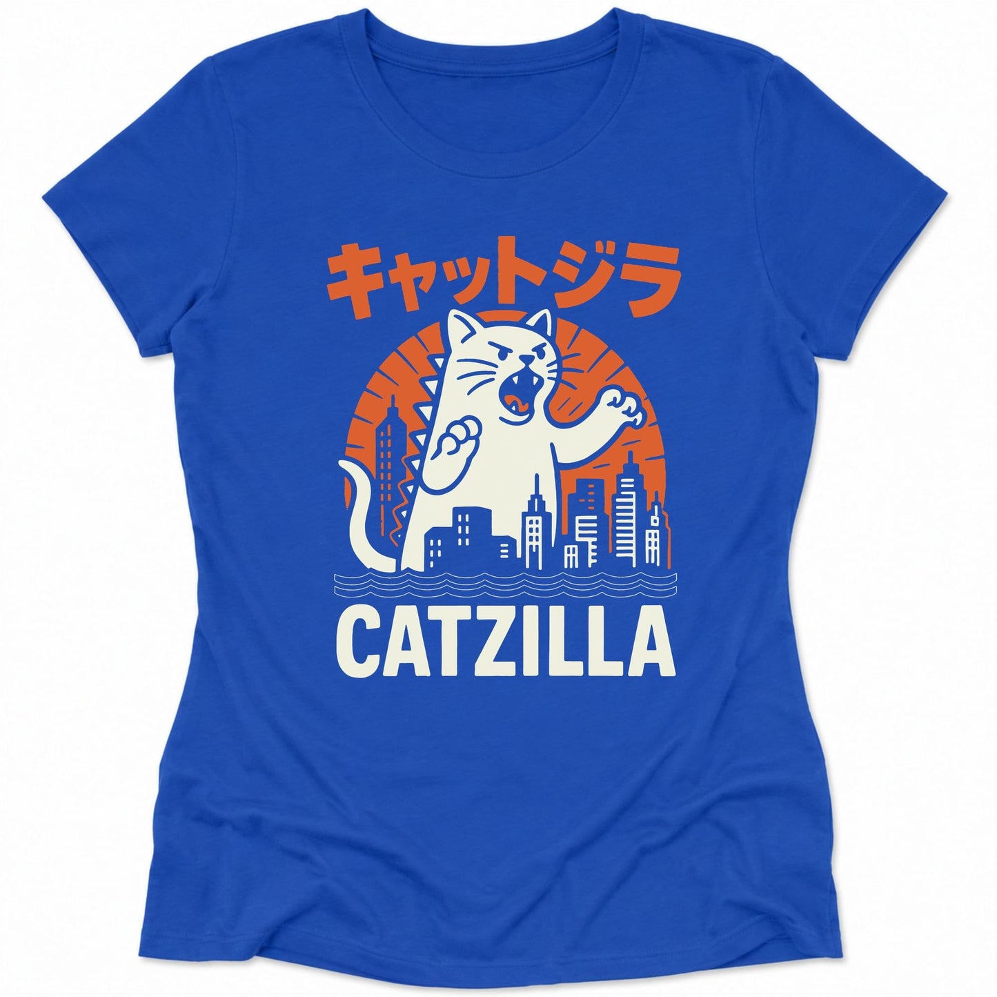 Kyattojira Strikes Womens Tee True Royal / S 15251409005085189556 T-Shirt