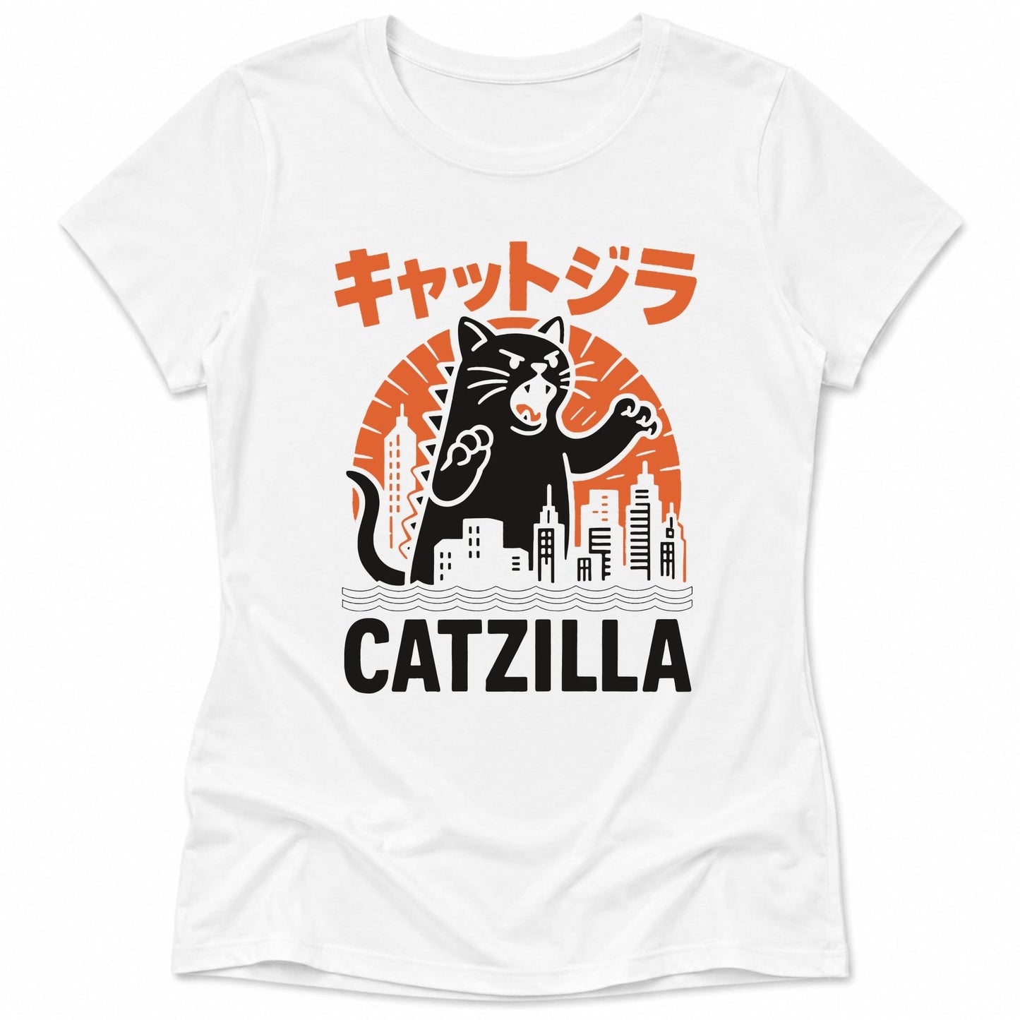 Kyattojira Strikes Womens Tee White / S 75588421626031558783 T-Shirt