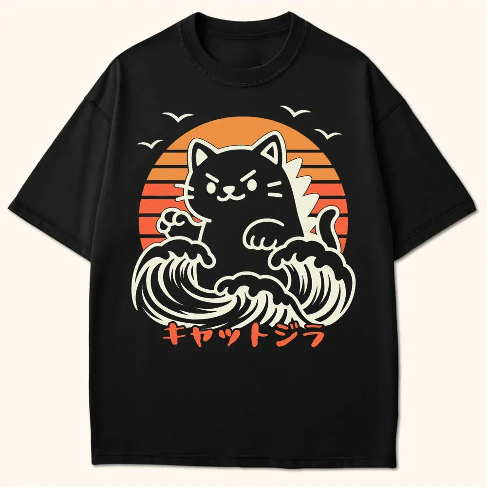 Kyattojira Sunset T-Shirt Black / S 28301053996844719848 T-Shirt