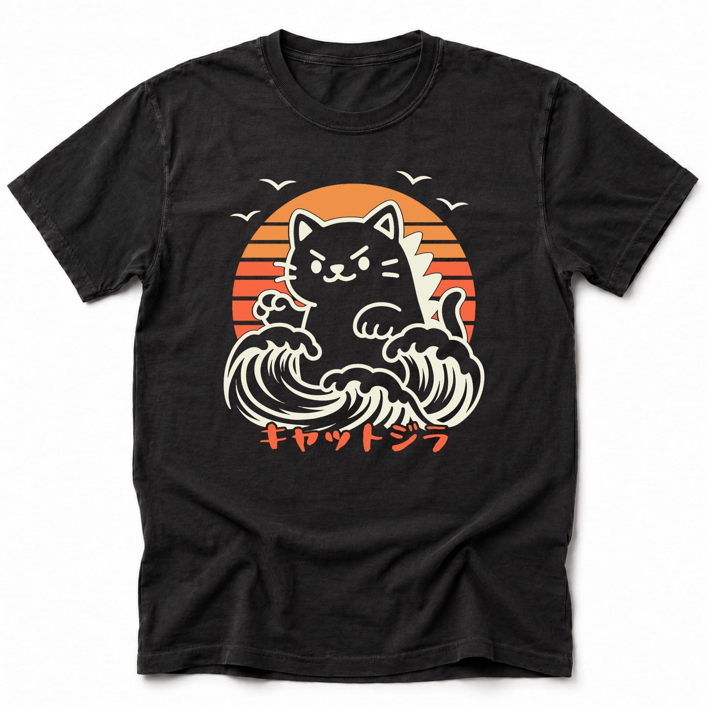 Kyattojira Sunset T-Shirt Black / S 28301053996844719848 T-Shirt