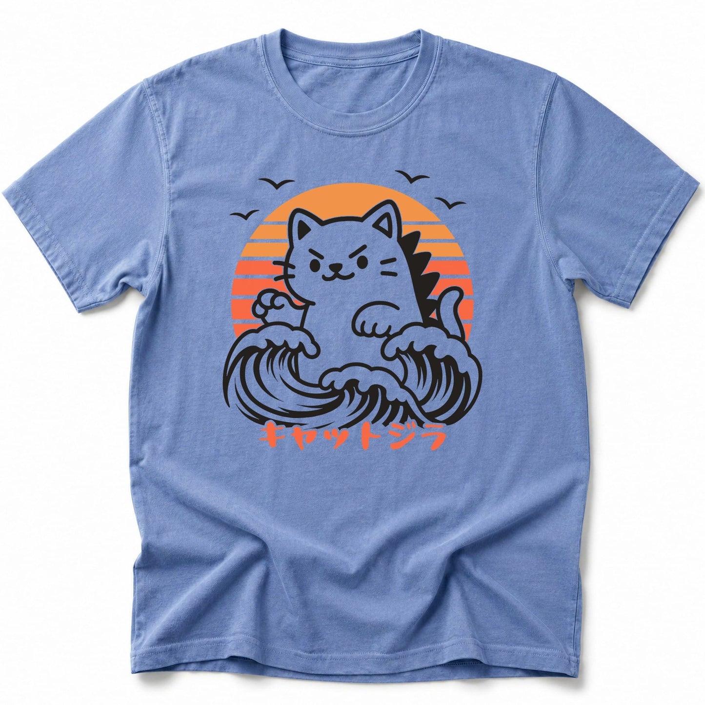 Kyattojira Sunset T-Shirt Blue Jean / S 10851698292874928541 T-Shirt