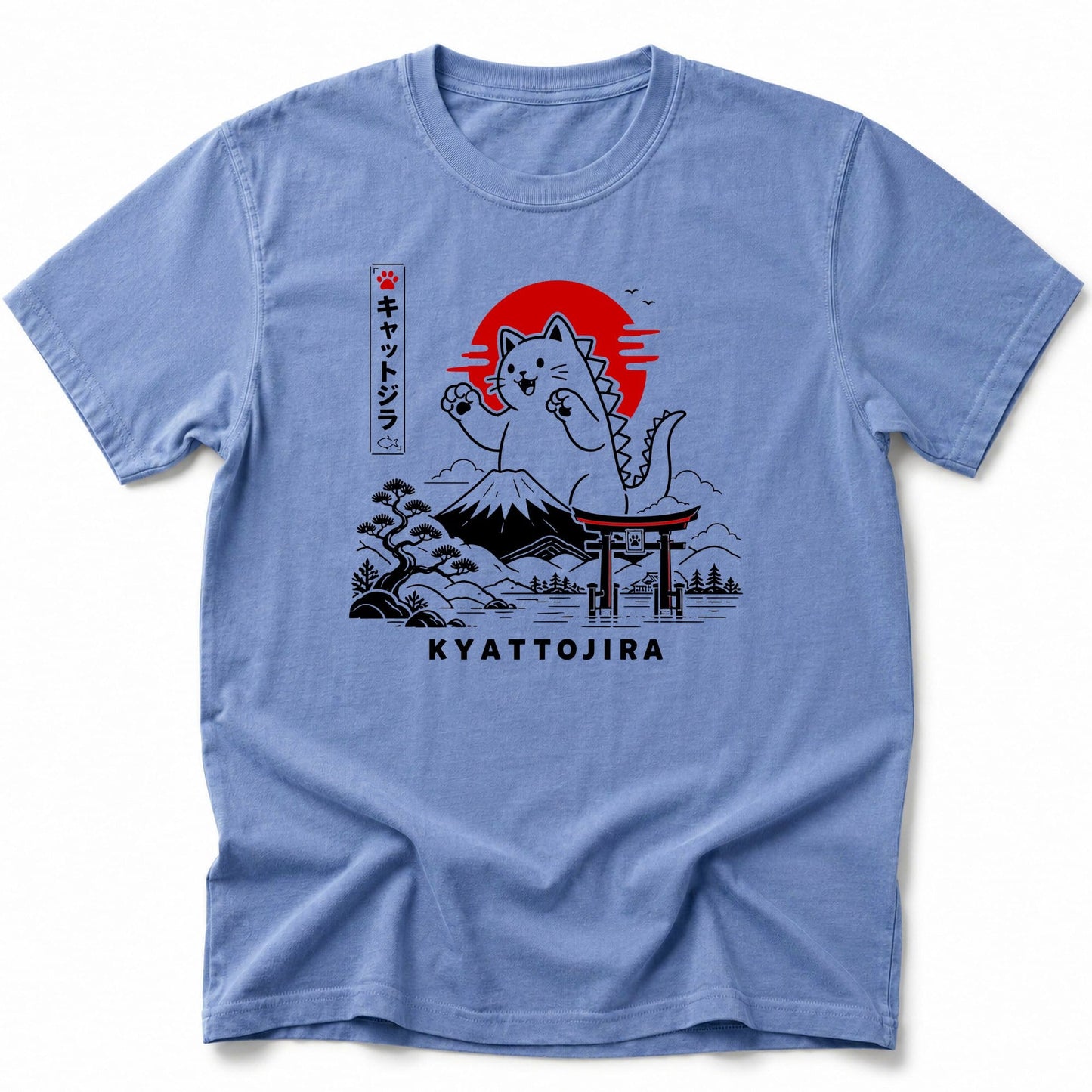Kyattojira Sunset T-Shirt Blue Jean / S 23935764003426771955 T-Shirt