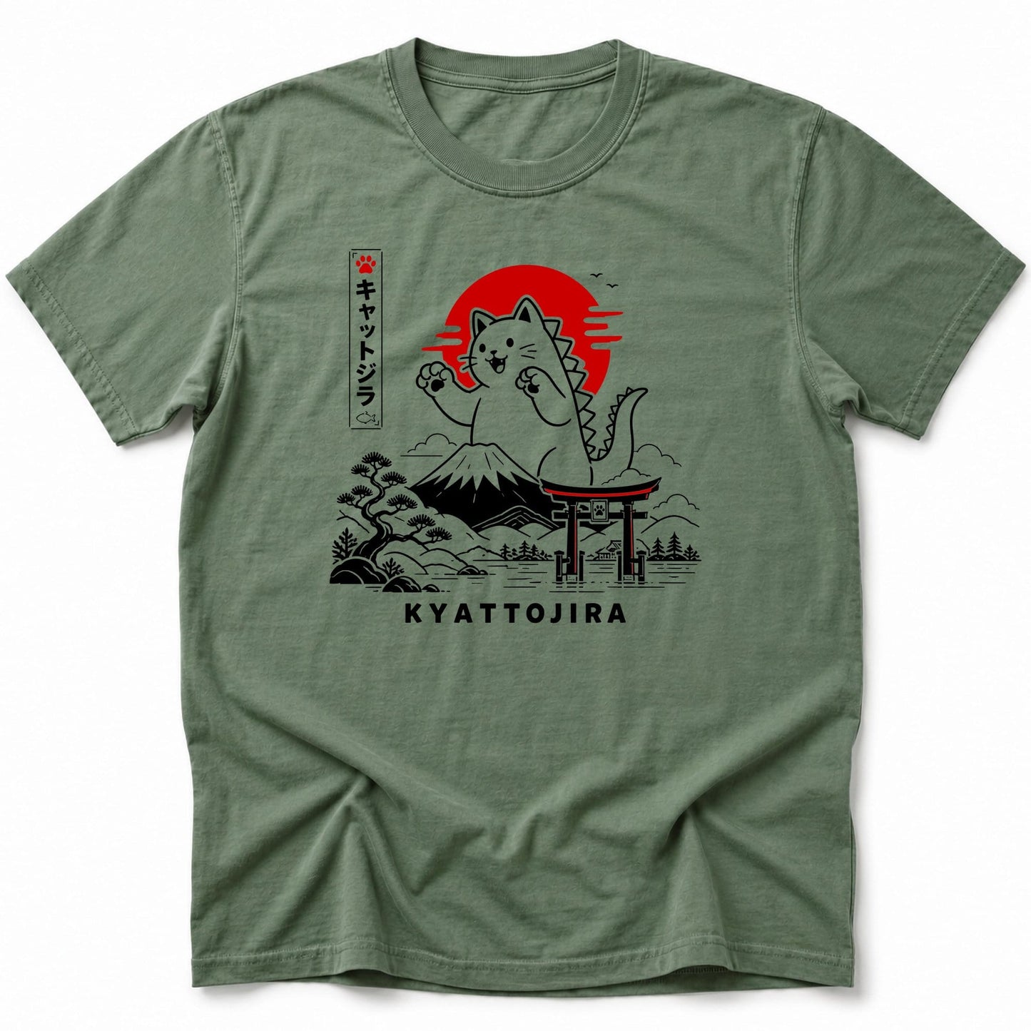 Kyattojira Sunset T-Shirt Moss / S 31290916047365466600 T-Shirt