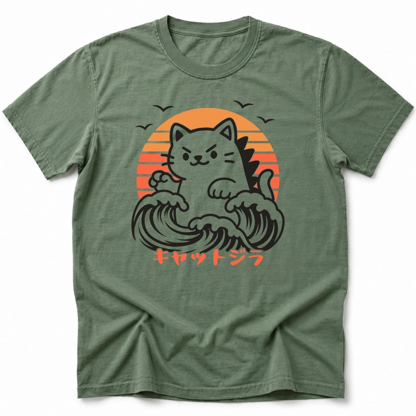 Kyattojira Sunset T-Shirt Moss / S 82613174656987596836 T-Shirt