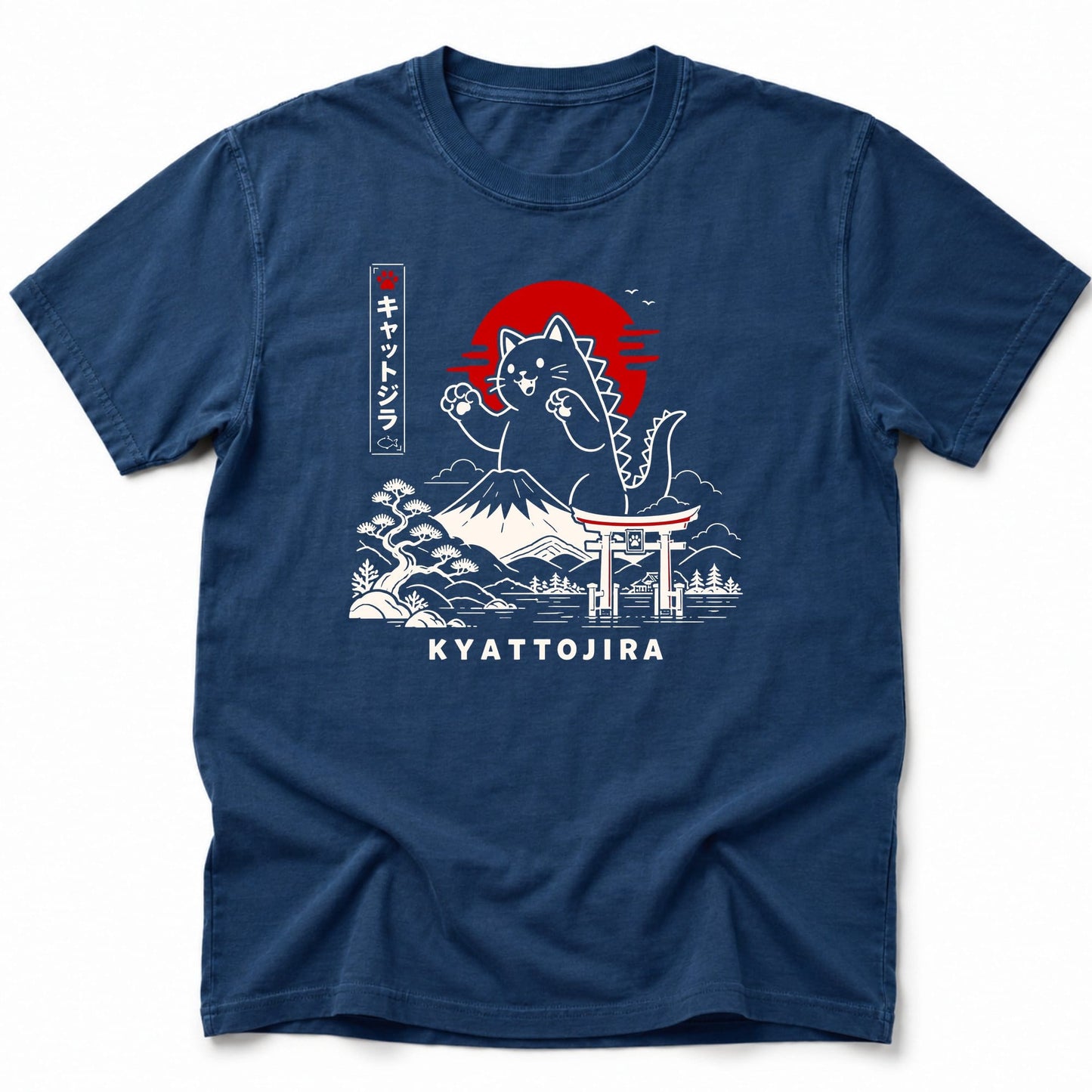 Kyattojira Sunset T-Shirt Navy / S 73126369094547111453 T-Shirt
