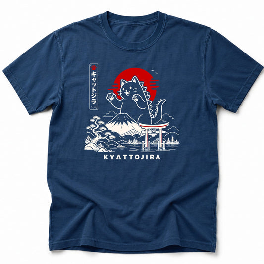 Kyattojira Sunset T-Shirt Navy / S 73126369094547111453 T-Shirt
