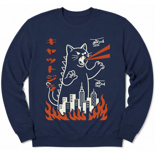 Kyattojira Sweatshirt Navy / S 22661821510127723945 Sweatshirt
