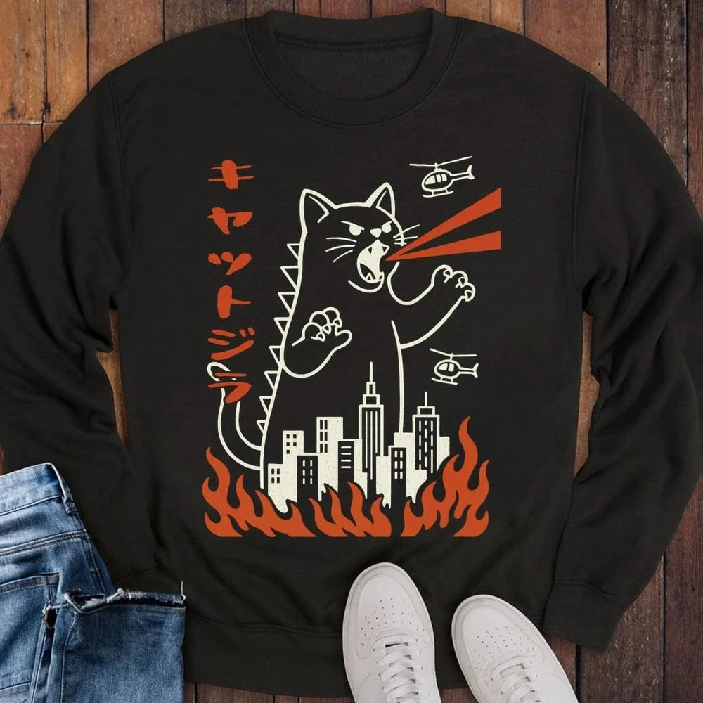 Kyattojira Sweatshirt S / Black 27258659934279187291 Sweatshirt