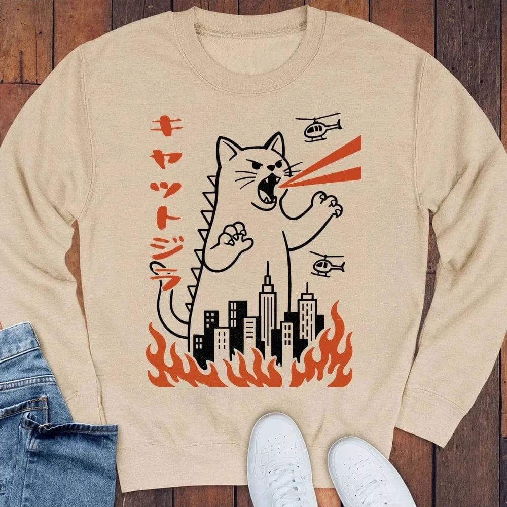 Kyattojira Sweatshirt S / Sand 19957248363242488070 Sweatshirt