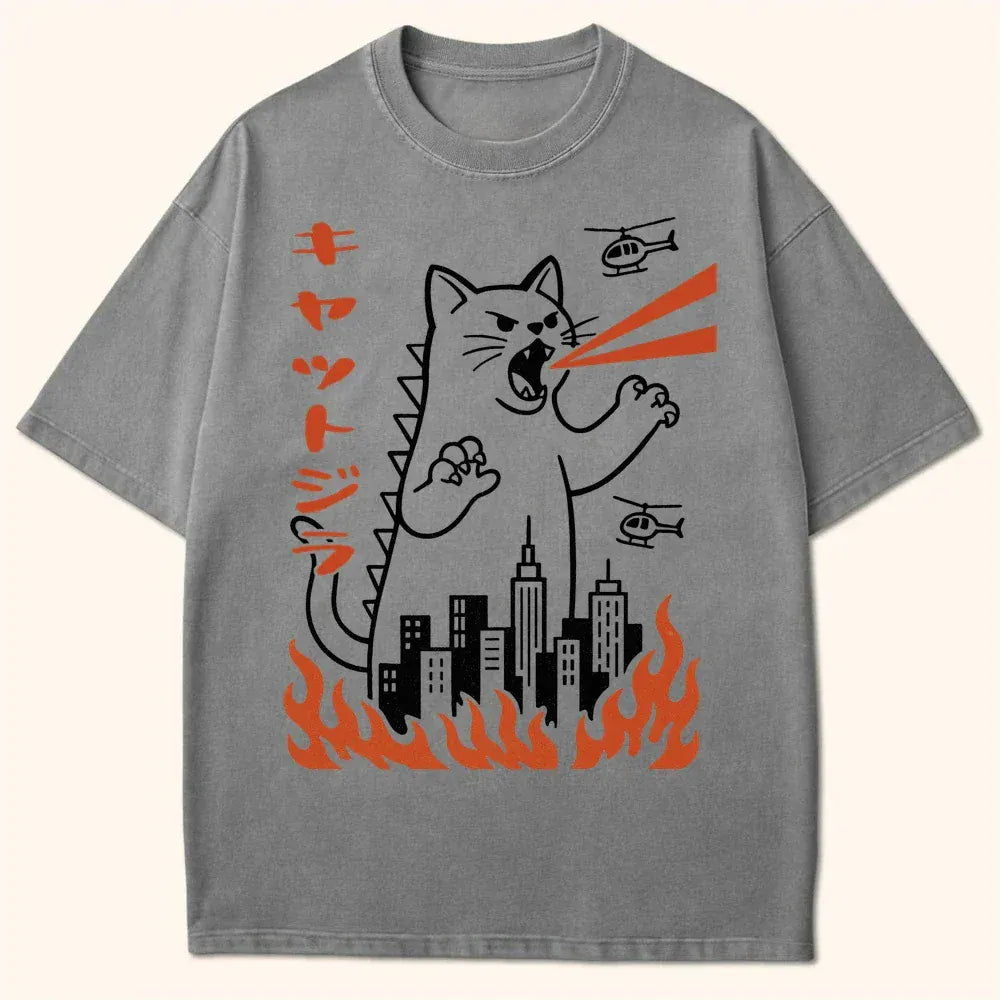 Kyattojira T-Shirt Grey / S 17574911334613840379 T-Shirt