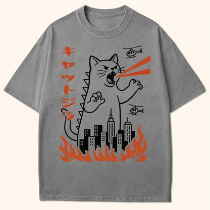 Kyattojira T-Shirt Grey / S 17574911334613840379 T-Shirt