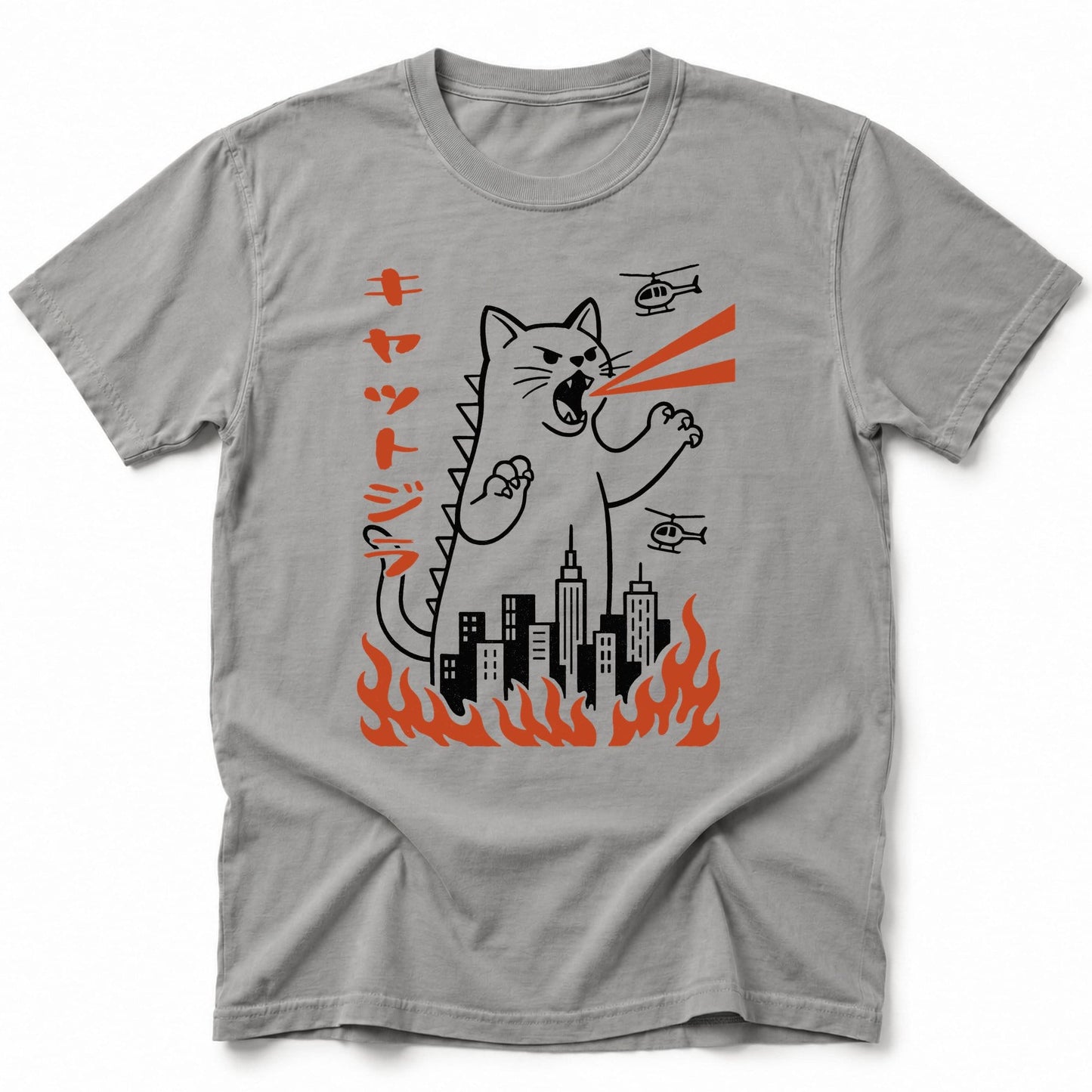 Kyattojira T-Shirt Grey / S 17574911334613840379 T-Shirt