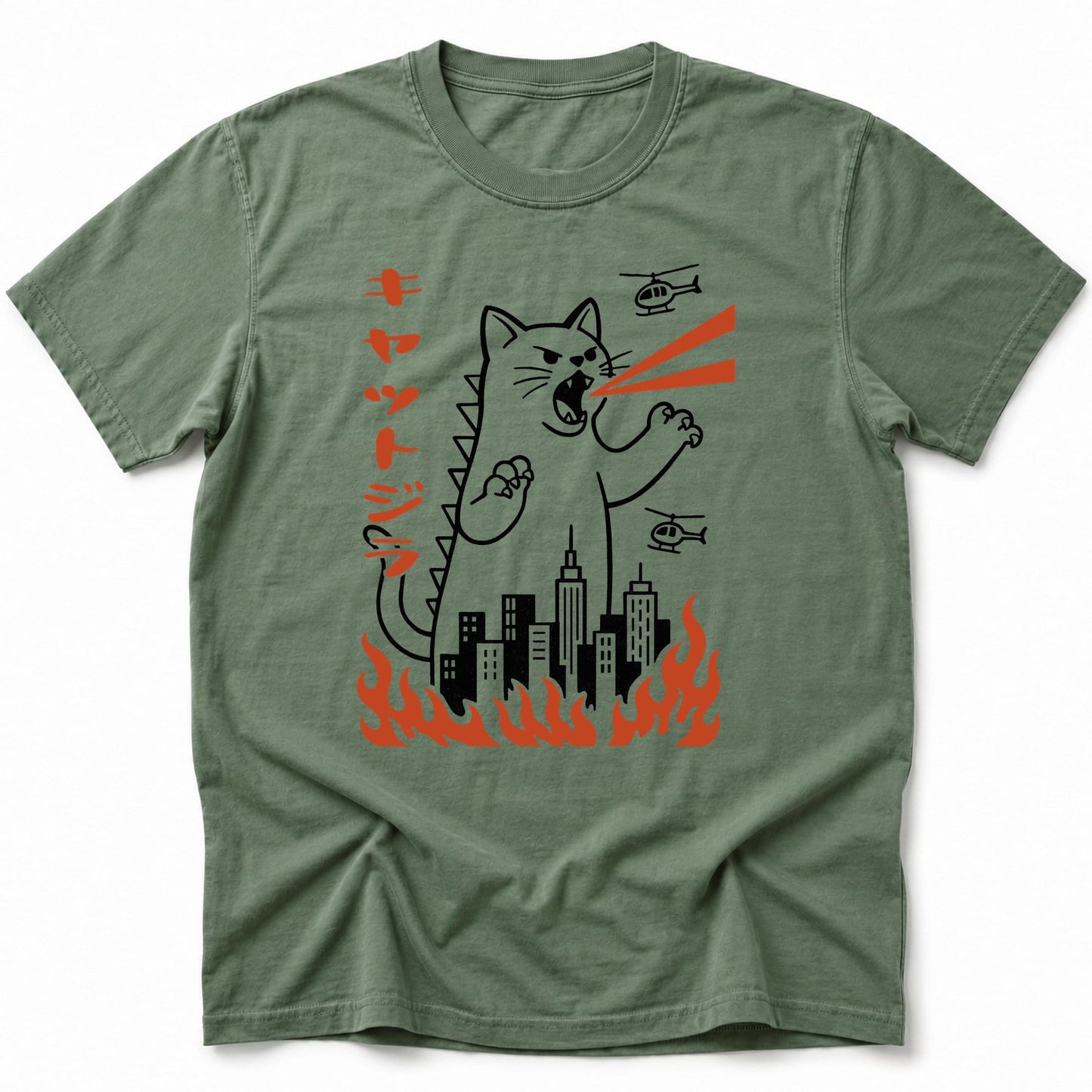 Kyattojira T-Shirt Moss / S 24657319507208722726 T-Shirt