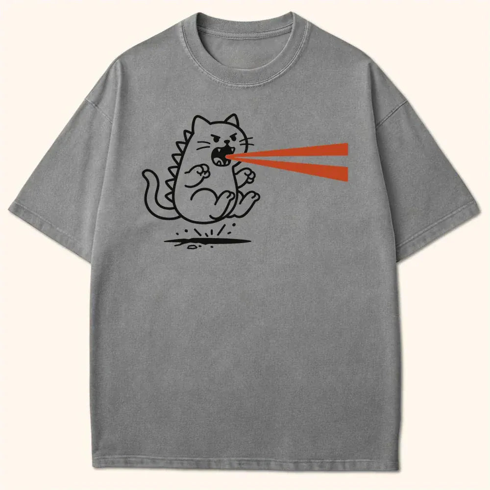 Kyattojira Takes Flight T-Shirt Grey / S 40564473299140873719 T-Shirt