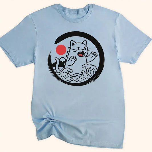 Kyattojira Tides Everyday Softstyle Tee Light Blue / S 50950660916974123697 T-Shirt