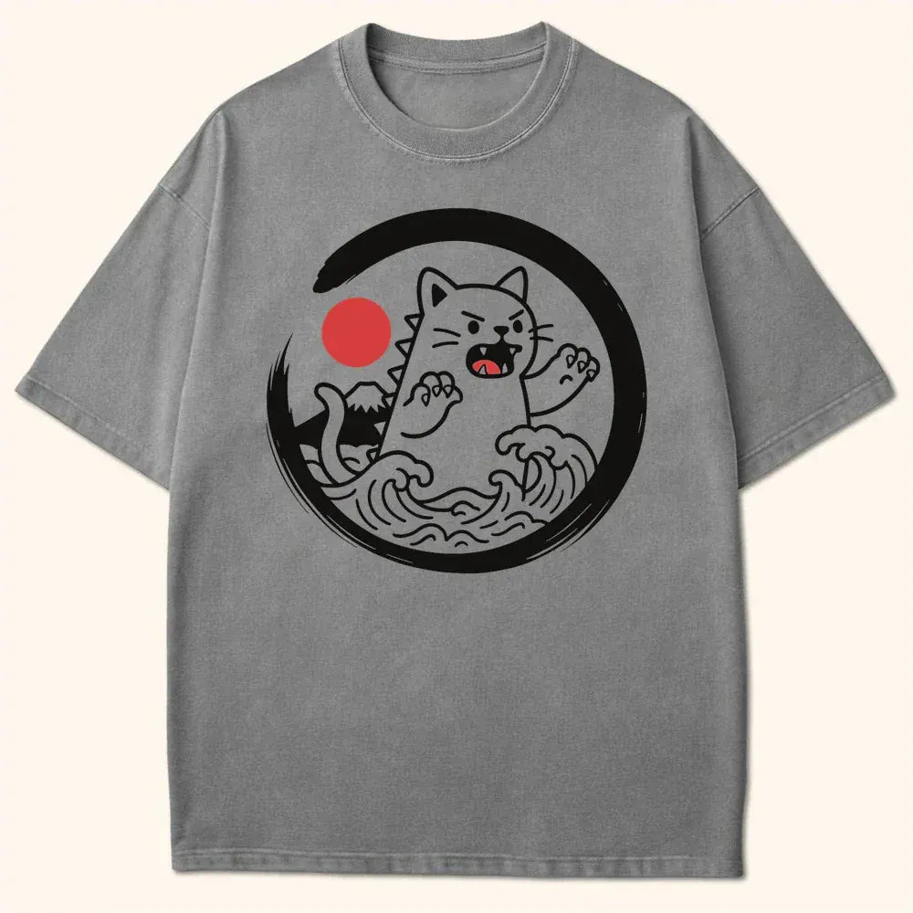 Kyattojira Tides T-Shirt Grey / S 82660645775680558303 T-Shirt