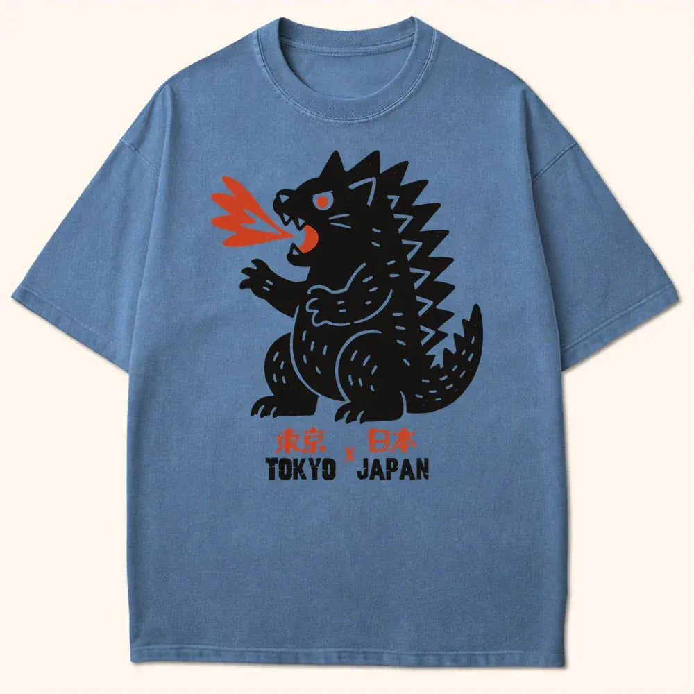 Kyattojira Tokyo Japan T-Shirt Blue Jean / S 28116973061718790907 T-Shirt