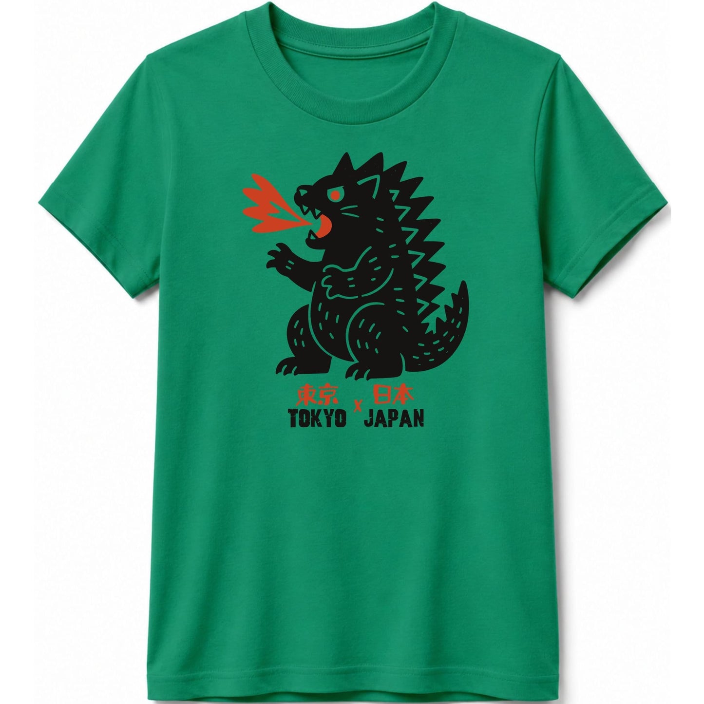 Kyattojira Tokyo X Japan Kids Tee Kelly / S 31811985875376897040 Kids clothes
