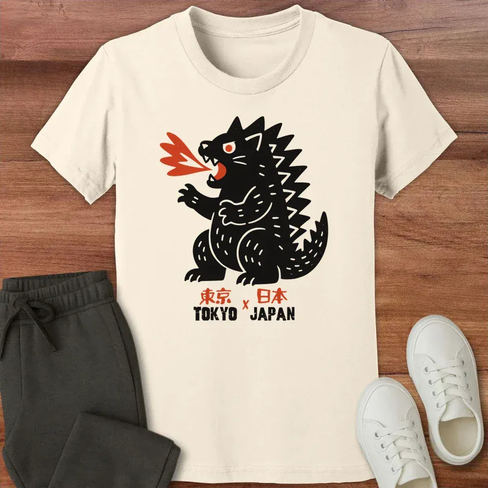 Kyattojira Tokyo X Japan Kids Tee Natural / S 33298553949469029621 Kids clothes