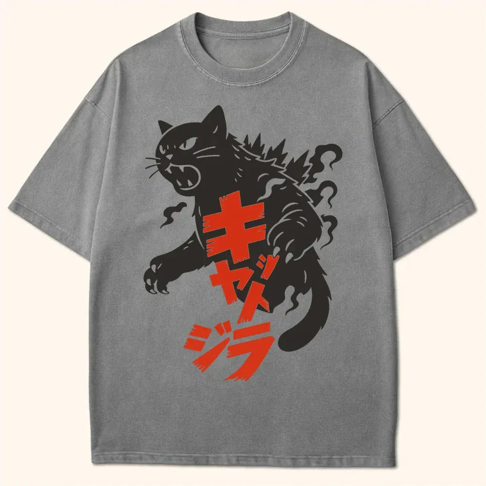 Kyattojira Unleashed T-Shirt Grey / S 24634643907378096829 T-Shirt