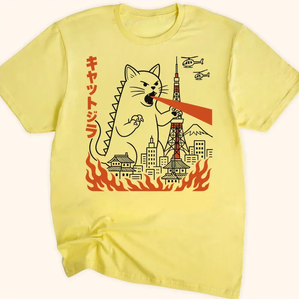 Kyattojira Visits Tokyo Everyday Softstyle Tee Cornsilk / S 26592869530133079872 T-Shirt
