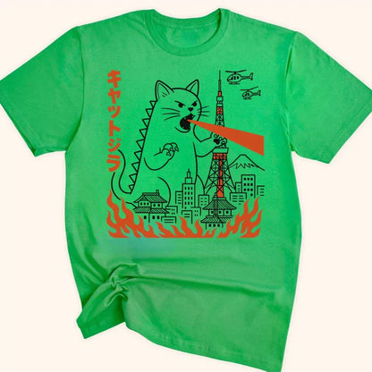Kyattojira Visits Tokyo Everyday Softstyle Tee Irish Green / S 32119992572462254114 T-Shirt