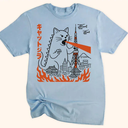 Kyattojira Visits Tokyo Everyday Softstyle Tee Light Blue / S 27958383587412069594 T-Shirt