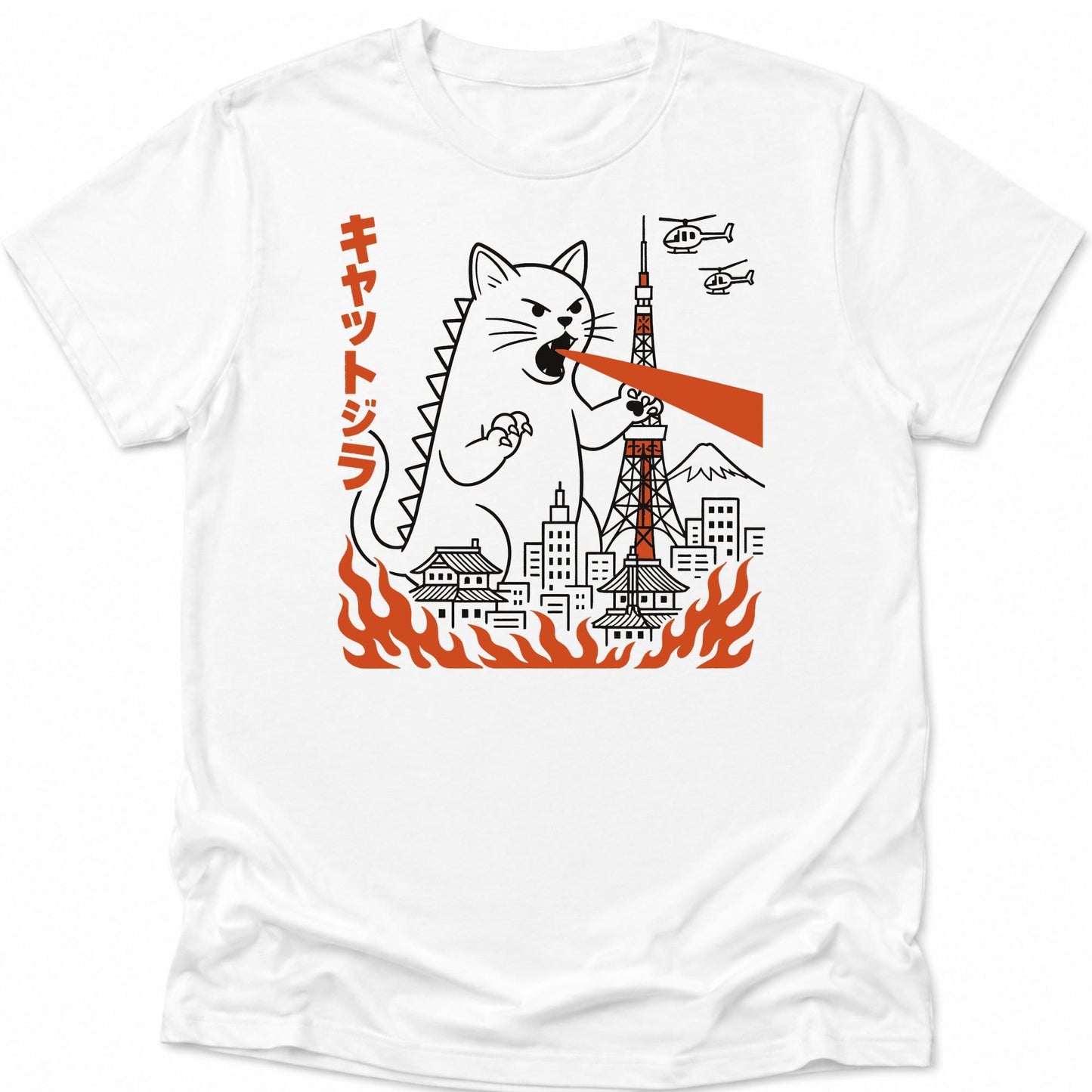 Kyattojira Visits Tokyo Everyday Softstyle Tee White / S 12889496405042890578 T-Shirt