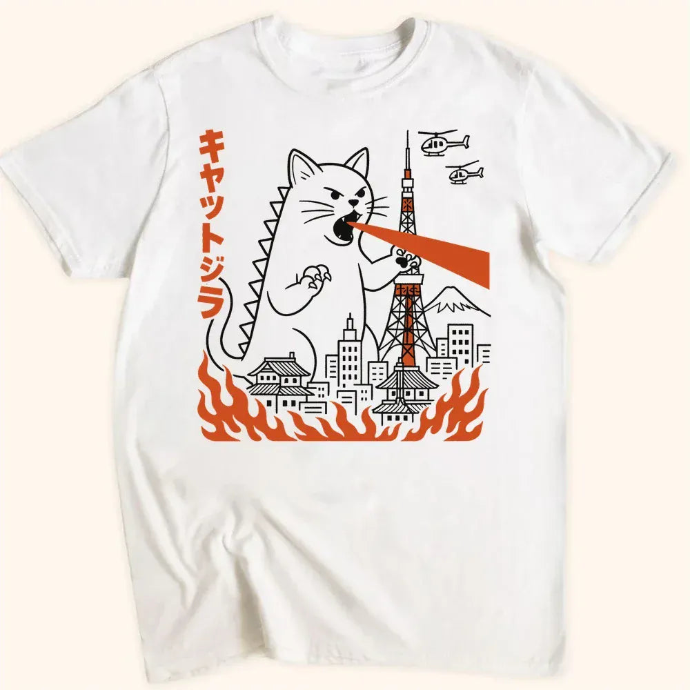 Kyattojira Visits Tokyo Everyday Softstyle Tee White / S 40368444887521649427 T-Shirt
