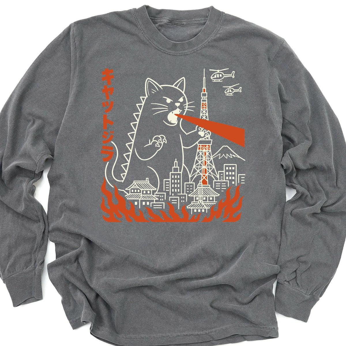 Kyattojira Visits Tokyo Long Sleeve Pepper / M 23771007560080730374 Long-sleeve