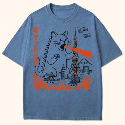 Kyattojira Visits Tokyo T-Shirt Blue Jean / S 22714606134843403204 T-Shirt