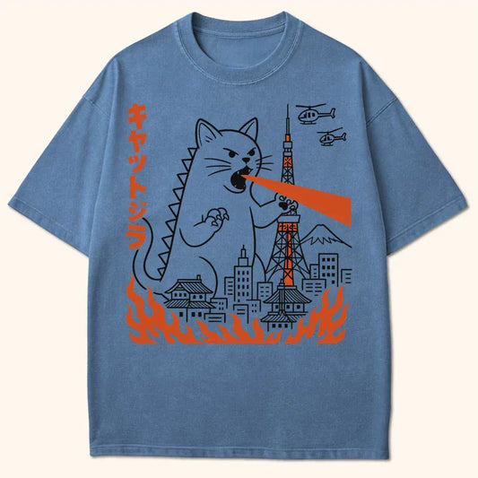 Kyattojira Visits Tokyo T-Shirt Blue Jean / S 22714606134843403204 T-Shirt