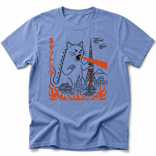 Kyattojira Visits Tokyo T-Shirt Blue Jean / S 22714606134843403204 T-Shirt
