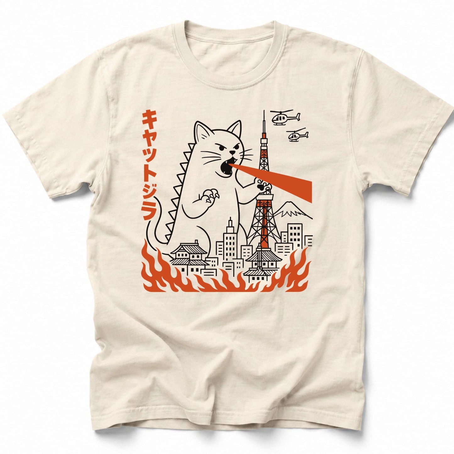 Kyattojira Visits Tokyo T-Shirt Ivory / S 28627899153739207744 T-Shirt