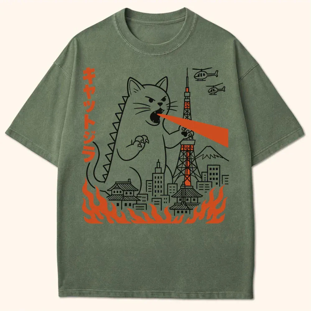 Kyattojira Visits Tokyo T-Shirt Moss / S 16572467052008099855 T-Shirt