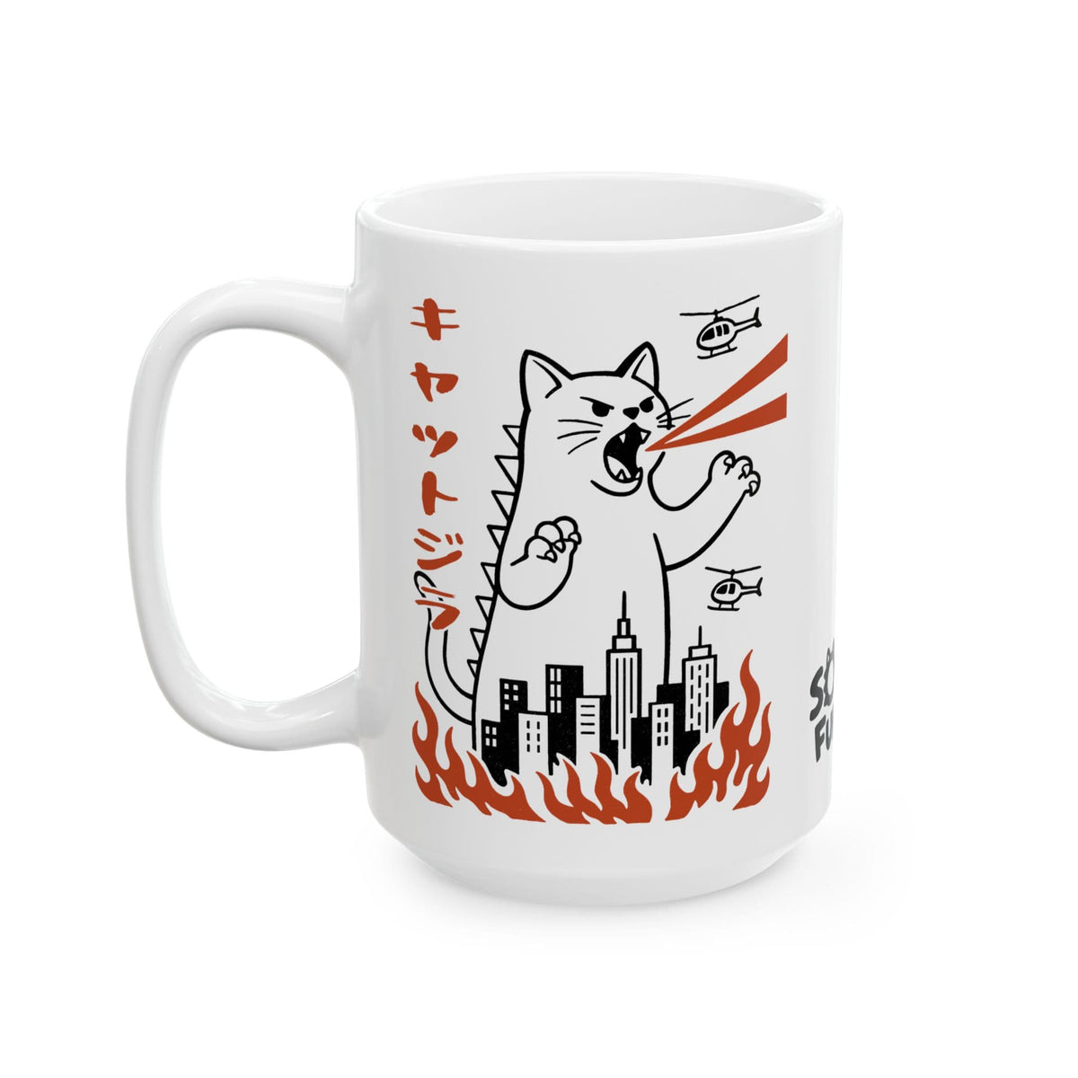 Kyattojira White Mug (15oz) 15oz 24010225197162029211 Mug