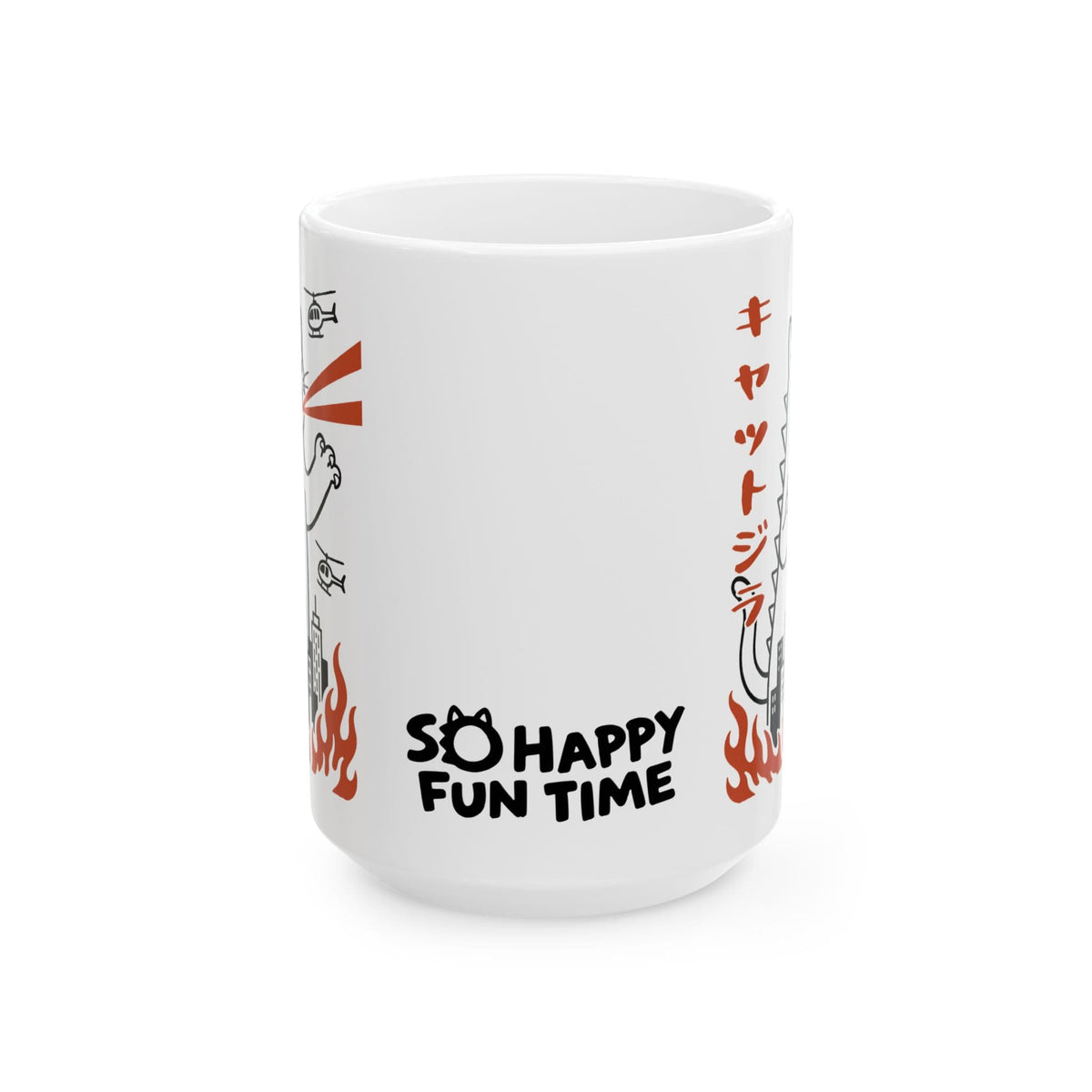 Kyattojira White Mug (15oz) 15oz 24010225197162029211 Mug