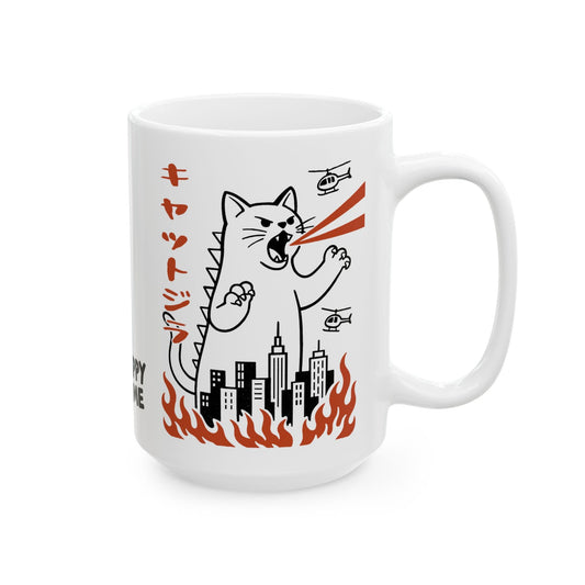 Kyattojira White Mug (15oz) 15oz 24010225197162029211 Mug