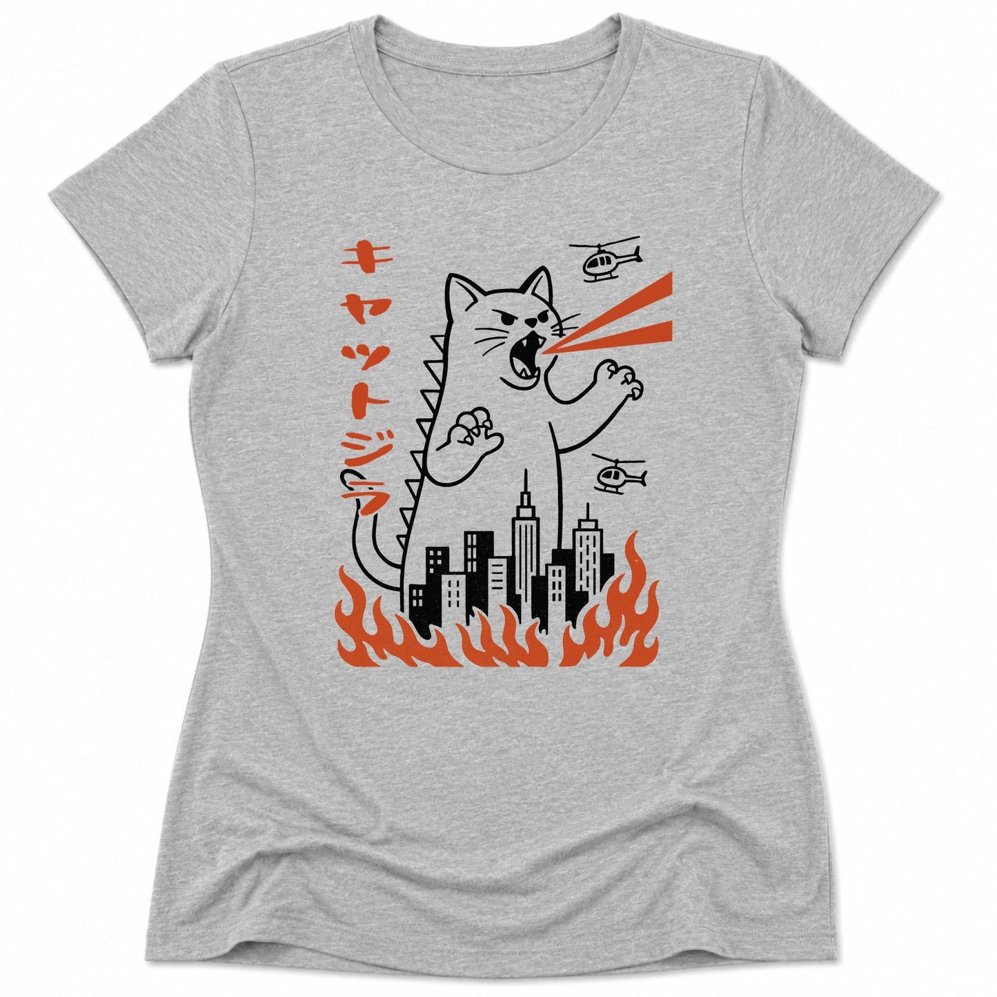 Kyattojira Womens Tee Athletic Heather / S 29489021597112867335 T-Shirt