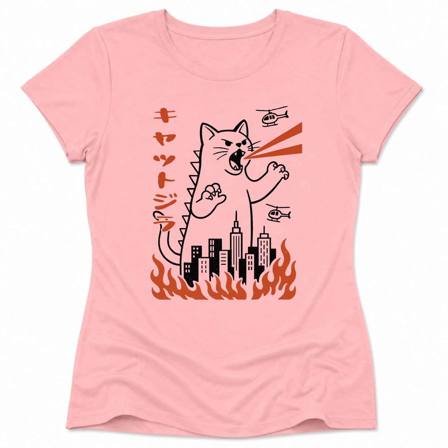 Kyattojira Womens Tee Pink / S 13332531311585634118 T-Shirt
